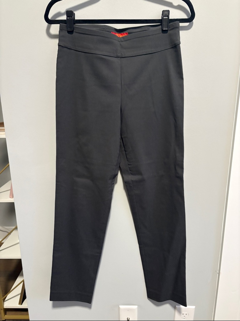 Classic Gray Straight-Leg Ponte Pants